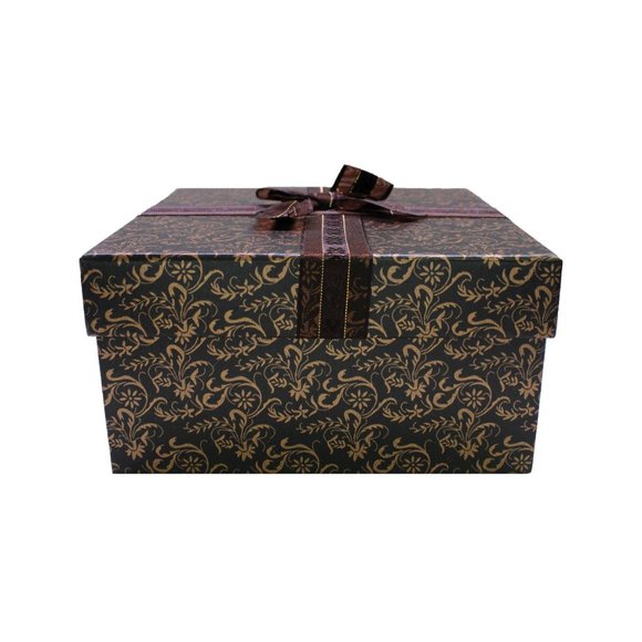 Black and Gold Box with Bow, Nested 3 Pcs - Picture 5 of 5